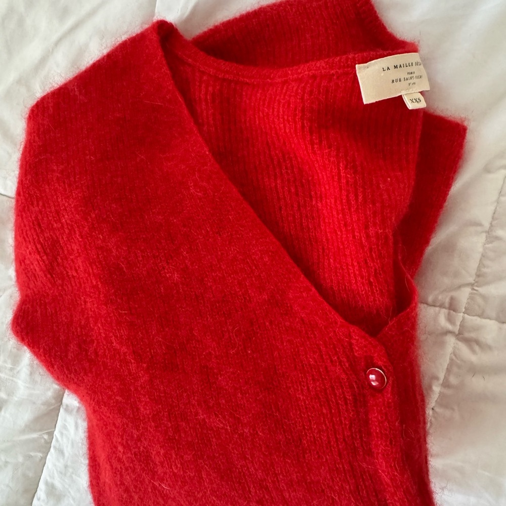 Sézane Barry Cardigan Red XXS - Picture 7 of 9